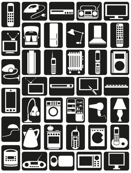 Household appliances icons — Stock Vector