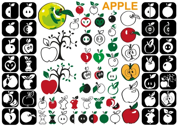 Icônes Apple — Image vectorielle