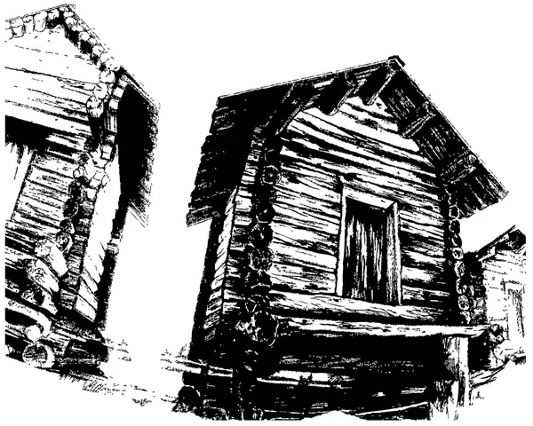 Case di legno — Vettoriale Stock