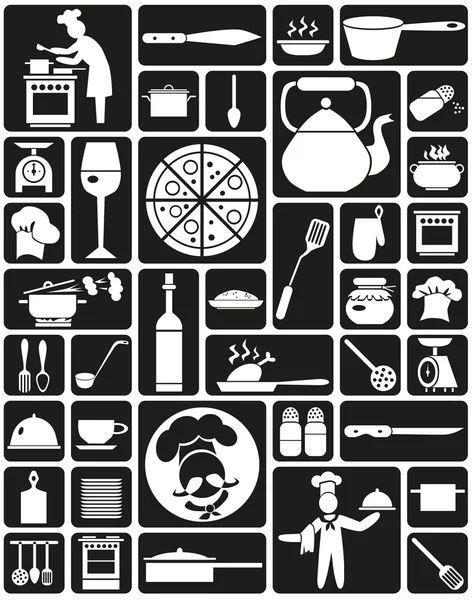 Iconos de cocina — Archivo Imágenes Vectoriales