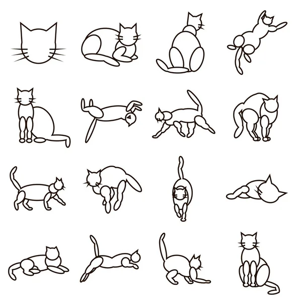 Ovallardan kedi simgelerini siyah çizgiye yerleştir