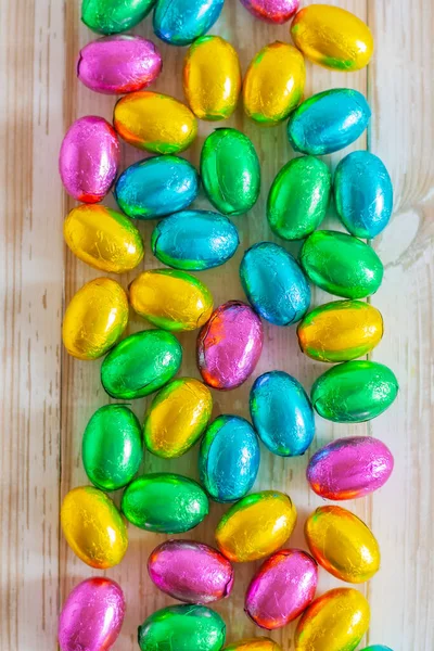 Bonbons Dans Emballage Multicolore Sous Forme Œufs Pâques Gâteries Vacances — Photo