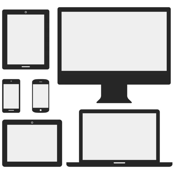 Iconos de dispositivos electrónicos — Vector de stock