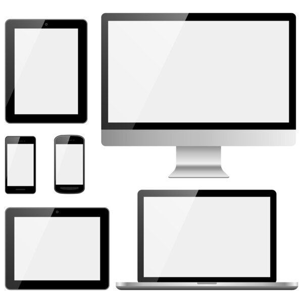 Electronic Devices with White Screens