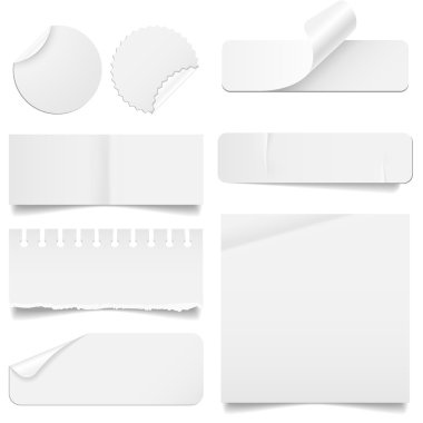 yırtık ve katlanmış kağıt seti