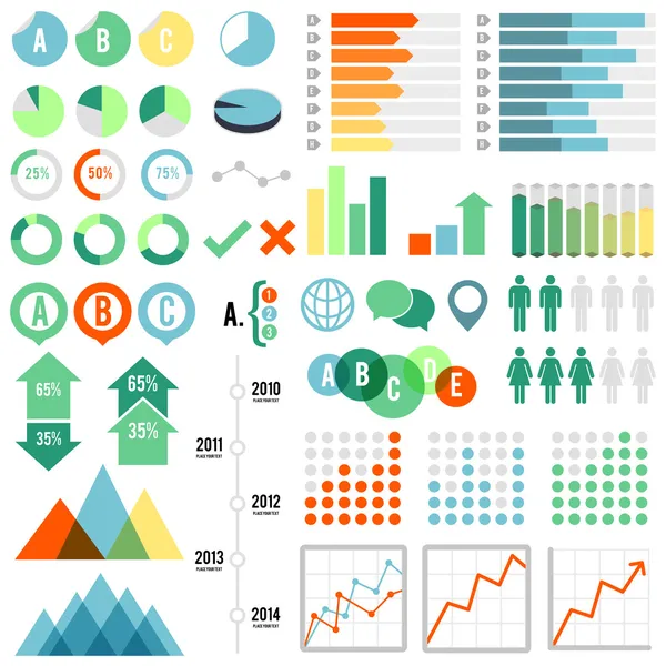 Infographics seti — Stok Vektör