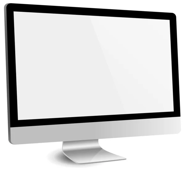 Monitor de computador com tela em branco — Vetor de Stock