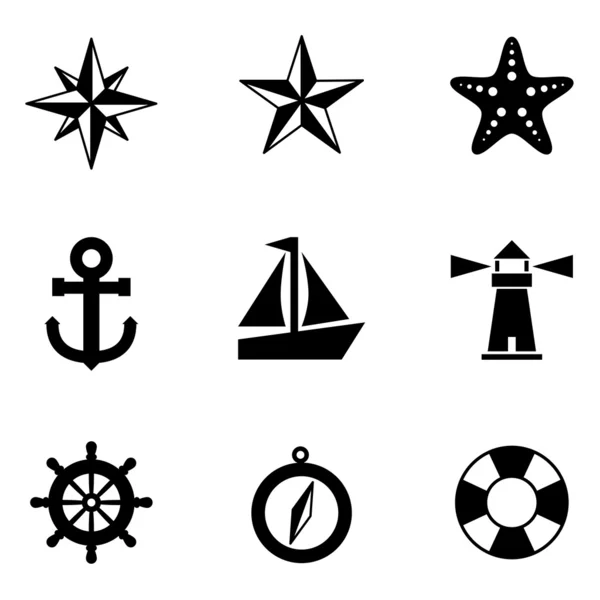 Nautical Icons — Stock Vector