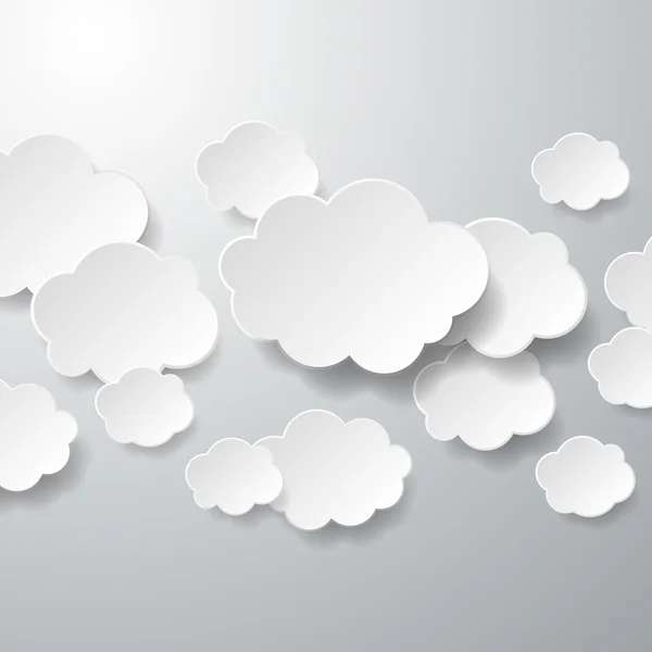 Pływające chmury tło — Wektor stockowy