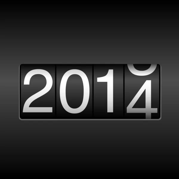 2014 yeni yıl kilometre sayacı — 图库矢量图片