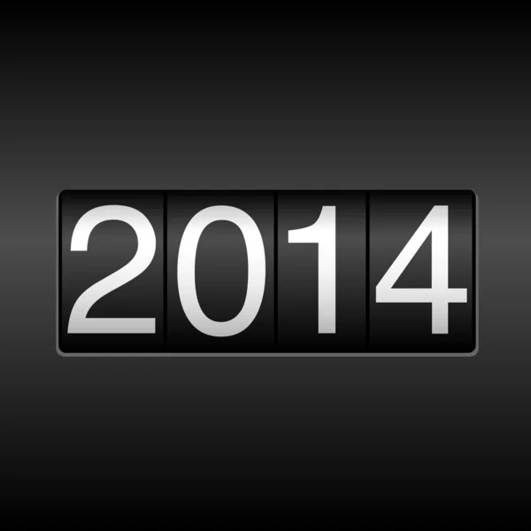 2014 Nieuwjaar kilometerteller — Stockvector