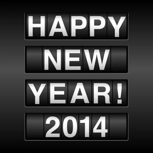 Feliz Año Nuevo 2014 Fondo del odómetro — Vector de stock