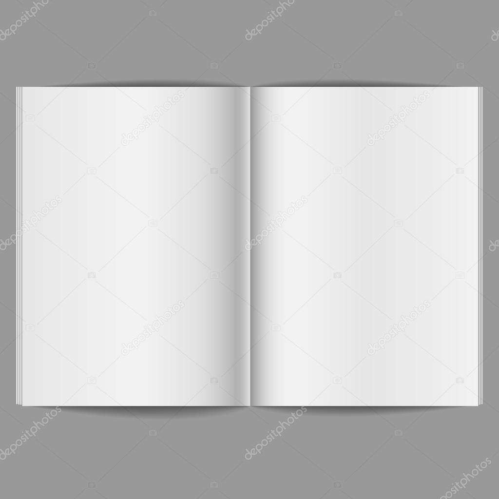 Blank Open Magazine Stock Vector Image by ©giraphics 37077793
