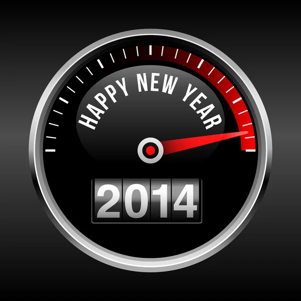 新年あけましておめでとうございます 2014年ダッシュ ボードの背景 — ストックベクタ
