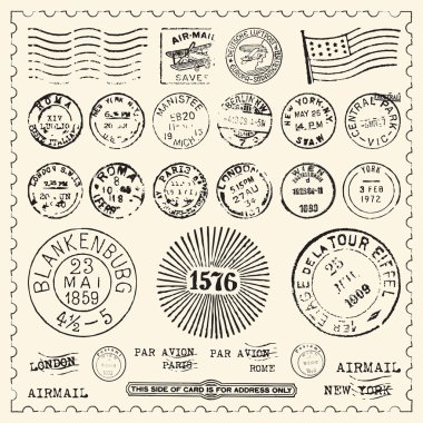 Vintage stempels set