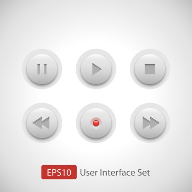 Multimedia Control Button Set clipart