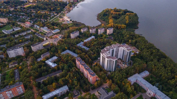 Solnechnogorsk City Moscow Region Air Photography 로열티 프리 스톡 사진