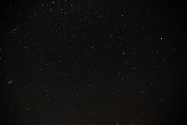 Milky Way Dark Night Filmed Russian Village — Stock Photo, Image