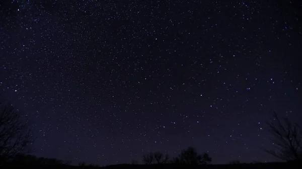 Night Landscape Russian Countryside — 스톡 사진