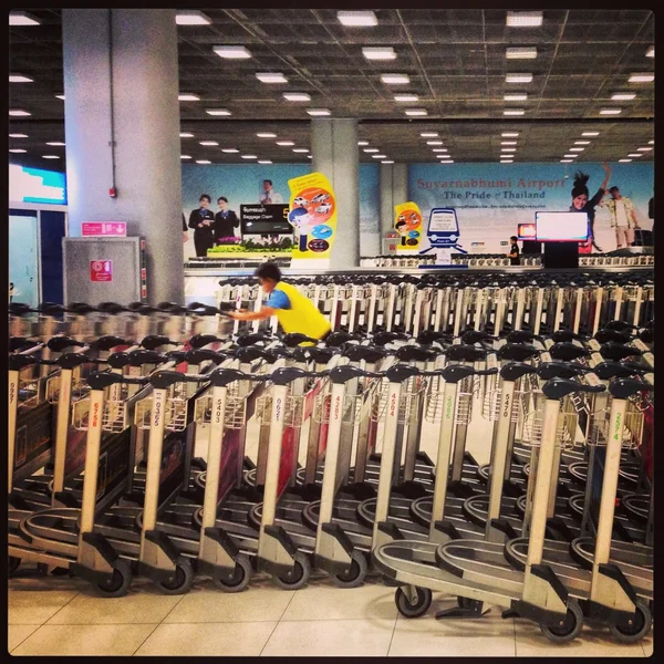 Carts for transportation of baggage at the airport