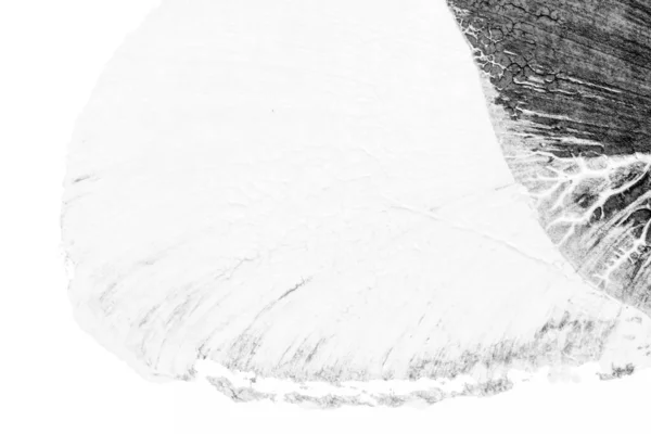 Černá Bílá Abstraktní Akrylová Malba Barva Textura Bílém Papíře Pozadí — Stock fotografie
