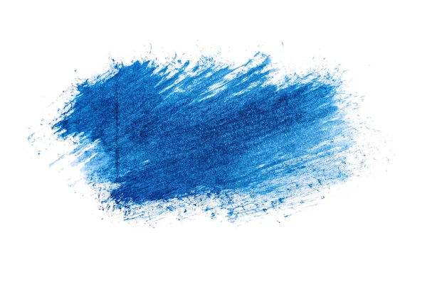 Mavi soyut suluboya fırça darbesi dokusu logo ve afiş için beyaz arka planda izole edilmiş. tasarım, yaratıcı ve illüstrasyon.