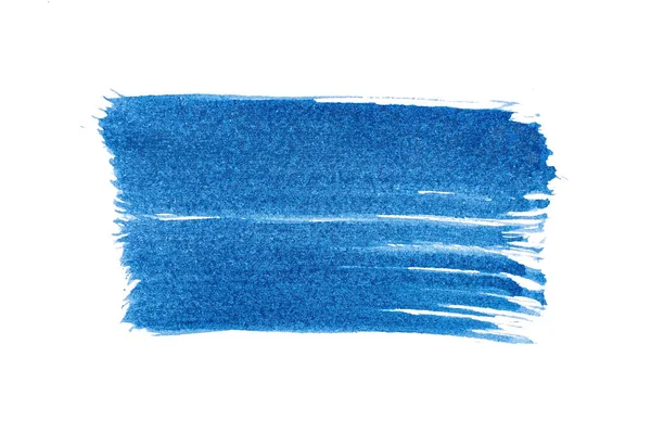 Синий Абстрактный Акварели Кисть Мазок Текстуры Изолированы Белом Фоне Логотипа — стоковое фото