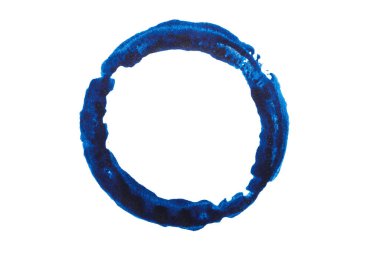 Mavi soyut suluboya fırça darbesi dokusu logo ve afiş için beyaz arka planda izole edilmiş. tasarım, yaratıcı ve illüstrasyon.