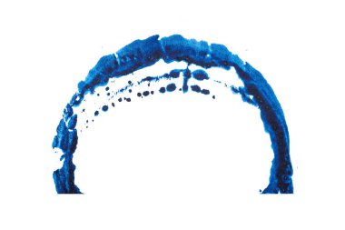 Mavi soyut suluboya fırça darbesi dokusu logo ve afiş için beyaz arka planda izole edilmiş. tasarım, yaratıcı ve illüstrasyon.