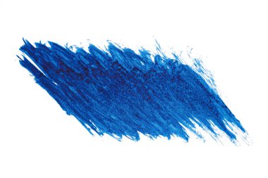 Mavi soyut suluboya fırça darbesi dokusu logo ve afiş için beyaz arka planda izole edilmiş. tasarım, yaratıcı ve illüstrasyon.