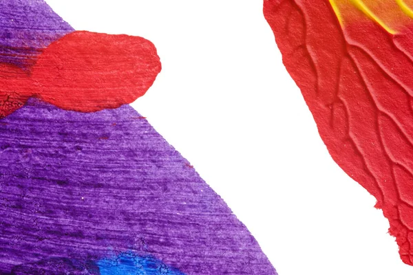 mavi kırmızı soyut akrilik boya renk dokusu beyaz zemin üzerinde mürekkep lekesi yöntemi kullanarak