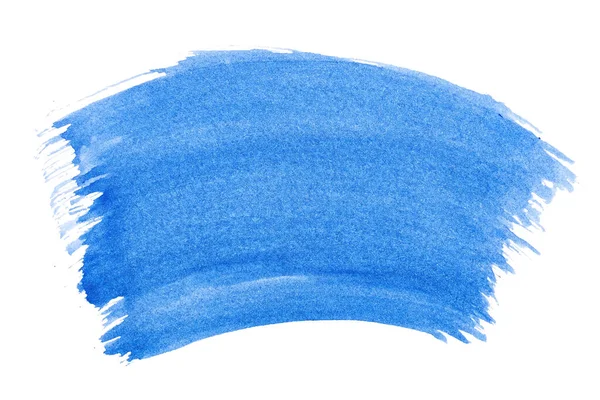 Mavi soyut suluboya fırça darbesi dokusu logo ve afiş için beyaz arka planda izole edilmiş. tasarım, yaratıcı ve illüstrasyon.