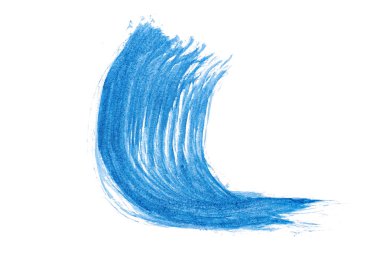 Mavi soyut suluboya fırça darbesi dokusu logo ve afiş için beyaz arka planda izole edilmiş. tasarım, yaratıcı ve illüstrasyon.