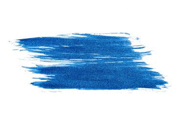 Mavi soyut suluboya fırça darbesi dokusu logo ve afiş için beyaz arka planda izole edilmiş. tasarım, yaratıcı ve illüstrasyon.