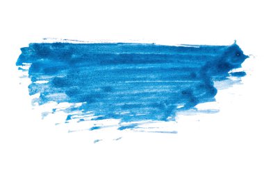 Soyut akrilik suluboya fırça darbesi dokusu logo ve afiş için beyaz arka planda izole edilmiş. tasarım, yaratıcı ve illüstrasyon.