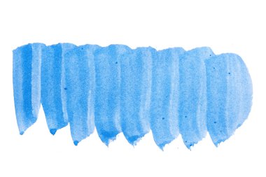 Soyut akrilik suluboya fırça darbesi dokusu logo ve afiş için beyaz arka planda izole edilmiş. tasarım, yaratıcı ve illüstrasyon.