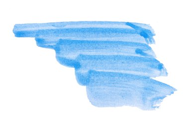 Soyut akrilik suluboya fırça darbesi dokusu logo ve afiş için beyaz arka planda izole edilmiş. tasarım, yaratıcı ve illüstrasyon.