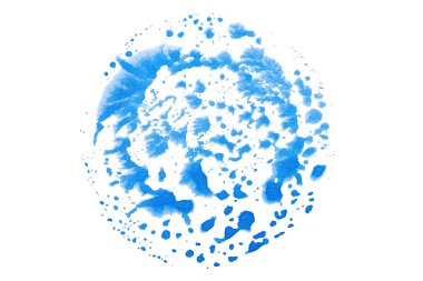 Soyut akrilik suluboya fırça darbesi dokusu logo ve afiş için beyaz arka planda izole edilmiş. tasarım, yaratıcı ve illüstrasyon.