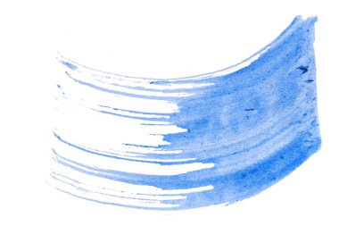 Soyut akrilik suluboya fırça darbesi dokusu logo ve afiş için beyaz arka planda izole edilmiş. tasarım, yaratıcı ve illüstrasyon.