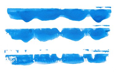 Soyut akrilik suluboya fırça darbesi dokusu logo ve afiş için beyaz arka planda izole edilmiş. tasarım, yaratıcı ve illüstrasyon.