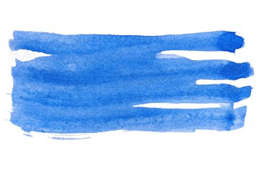 Soyut akrilik suluboya fırça darbesi dokusu logo ve afiş için beyaz arka planda izole edilmiş. tasarım, yaratıcı ve illüstrasyon.