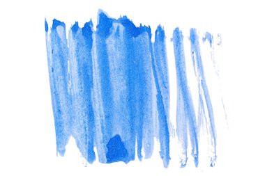 Soyut akrilik suluboya fırça darbesi dokusu logo ve afiş için beyaz arka planda izole edilmiş. tasarım, yaratıcı ve illüstrasyon.