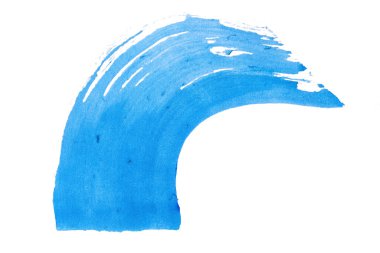 Soyut akrilik suluboya fırça darbesi dokusu logo ve afiş için beyaz arka planda izole edilmiş. tasarım, yaratıcı ve illüstrasyon.