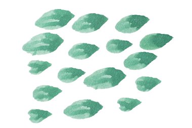 Soyut akrilik suluboya fırça darbesi dokusu logo ve afiş için beyaz arka planda izole edilmiş. tasarım, yaratıcı ve illüstrasyon.