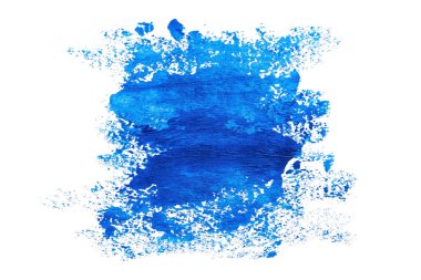 Soyut akrilik suluboya fırça darbesi dokusu logo ve afiş için beyaz arka planda izole edilmiş. tasarım, yaratıcı ve illüstrasyon.