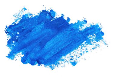 Soyut akrilik suluboya fırça darbesi dokusu logo ve afiş için beyaz arka planda izole edilmiş. tasarım, yaratıcı ve illüstrasyon.