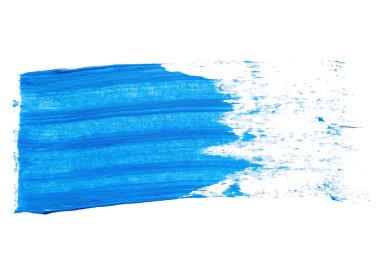 Soyut akrilik suluboya fırça darbesi dokusu logo ve afiş için beyaz arka planda izole edilmiş. tasarım, yaratıcı ve illüstrasyon.