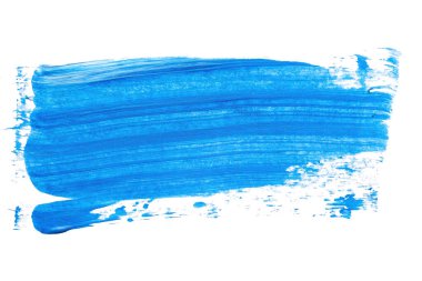 Soyut akrilik suluboya fırça darbesi dokusu logo ve afiş için beyaz arka planda izole edilmiş. tasarım, yaratıcı ve illüstrasyon.