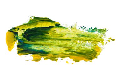 Soyut akrilik suluboya fırça darbesi dokusu logo ve afiş için beyaz arka planda izole edilmiş. tasarım, yaratıcı ve illüstrasyon.