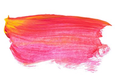 Soyut akrilik suluboya fırça darbesi dokusu logo ve afiş için beyaz arka planda izole edilmiş. tasarım, yaratıcı ve illüstrasyon.